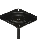 Premium Marine Boat Seat Mount Bracket Featuring Heavy Duty Lock N Pin Steel System With Built In Spring Shock Absorber Pin for Fishing Chairs, black metal base.