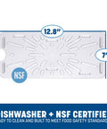 Drain Shelf For 1/3 Size Food Pan Clear Pack Of 6 Compatible With StorPlus Pans Tough Reinforced Kitchen Accessory For Safe Food Prep And Airflow Pro Kitchen Convenience Prevents Cracking And Damage, 12.8 x 7 in clear NSF drain shelf