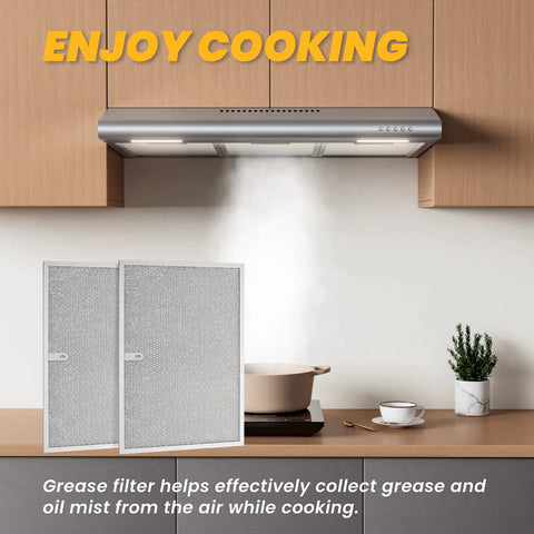 Aluminum Range Hood Filter For 36 Inch Broan Nutone Hoods Mesh Grease Replacement 11 3/4 In By 17 1/4 In By 3/8 In S99010300E Compatible 2 Pack