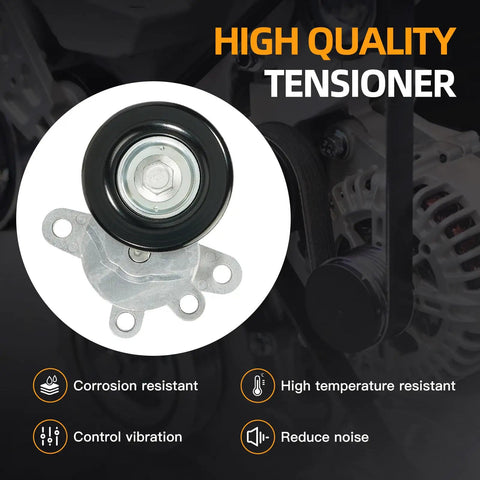 Serpentine Belt Kit With Drive Belt Tensioner And Idler Pulleys For Nissan Maxima 3.5L V6 2009 Through 2015 Replacement