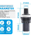 4 Pack 5K Rotary Potentiometers For Inverter Motor Speed Control And VFD Tuning, Smooth Adjustable Resistance Dial For Fast, Precise Speed Regulation In Industrial Machines. Black 22mm 5K rotary potentiometer, LA42DWQ-22, with 31mm top and 41mm body