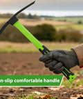 15 Inch Garden Hoe With Non Slip Ergonomic Handle Built To Last Durable Carbon Steel Tool For Flower Beds Weeding And Yard Work Comfortable Grip For Easy Gardening Tasks in use in a field