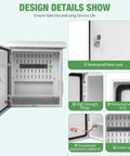 Interior view of Badass Outdoor Electrical Box With Heavy Duty Cooling Fan And Smart Ventilation Design IP65 Waterproof Street Light Cabinet showing design details.