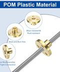 Two Pack Beefy 5mm Brass Lead Screw Nut For T5 Acme Thread With 1mm Pitch 4 Start 4mm Lead in POM Plastic Material