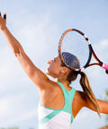 Tennis player wearing 12 Finger Sleeves For Arthritis With Breathable Elastic Fabric, Pain Relief And Joint Support For Sports