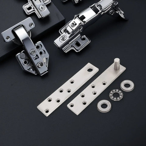 Heavy Duty Stainless Steel Hidden Door Hinge Kit For Wooden Doors With 360 Degree Pivot Concealed Upper And Lower Hinges