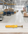50 Piece Drywall Anchors And Screws Kit With Self Drilling Metal Wall Anchors Anti Spin Grip For Easy Hanging Projects M6 Fasteners And M8x40 Screws For Quick Install No Pre Drill, yellow drywall anchor and screw on white surface