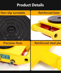 Heavy Duty Machinery Moving Skate Dolly With 360 Degree Swivel And Non Slip Pads, 13200 Lb Capacity, product details