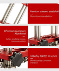 Premium stainless steel shaft and aluminum alloy panel on Dual Station Sheet Metal Roller and Bender for 0 to 100 Degree Bend Range.