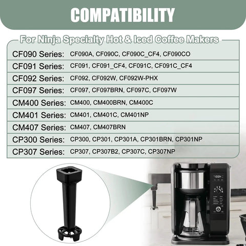 Ninja Frother Whisk Replacement For Specialty Hot And Cold Coffee Makers Foldaway Built In Frother Part beside compatibility chart