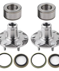 Two Front Wheel Hub Bearing Assemblies With ABS Sensor For Toyota 4Runner 1996 To 2002 Sequoia 2001 To 2007 Tacoma 1995 To 2004 And Tundra 2000 To 2006 Replacement 4350204040 9036954001, showing components.