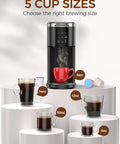 Commercial Single Serve Coffee Maker For Capsule And Ground Coffee, Instant Heat Brew, 40 Oz Water Tank, Five Brew Sizes Up To 14 Oz displayed