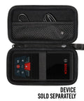 All In One Laser Distance Case For 400ft Blaze Series Keeps GLM400CL And GLM165-40 Safe With Charger Cord, Cables, And Small Accessories In A Semi Hard Zippered Carrying Case, black