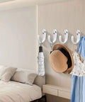 Heavy Duty Metal Coat Hooks Wall Mounted 10 Pack Single Prong Robe Hanger Rustproof Wall Hooks For Towel Hat Keys Bag White For Bathroom Kitchen