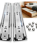 Beefy Heavy Duty Full Extension Drawer Slides For Side Mount 12 To 40 Inch Steel Rails Smooth Quiet Glide 150 Lb Capacity 1 Pair Without Lock