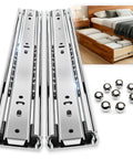 Heavy Duty Full Extension Drawer Slides Side Mount Rails 12 To 40 Inch 150 Lb Per Pair Capacity Smooth Quiet Glide Durable Metal Tracks