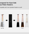 Outdoor Pyramid Patio Heater Cover With 300D Oxford Fabric Zipper And Storage Bag Waterproof Dustproof Windproof Snow Resistant 91 Inch Tall With Top 18.5 Inch And Base 20.87 Inch Fits Pyramid Propane Heaters And More for East Oak Gas Patio Heaters