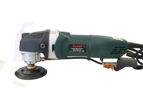 Side view of Variable Speed Wet Stone And Concrete Polisher Grinder 5 Inch Disc 900 To 2800 RPM Center Water Fed Underneath With 10 Ft Hose