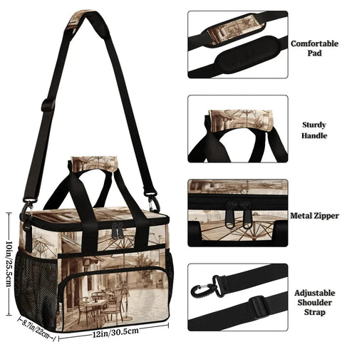 Insulated Picnic Backpack With Large Capacity For Food And Drinks Portable Lunch Bag For Picnics Beach Work Travel Office And Camp