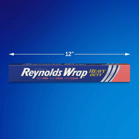 Heavy Duty Aluminum Foil Roll, 12 Inch Wide, 130 Sq Ft, Thick Foil For Grilling, Roasting, And Food Prep