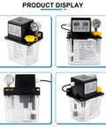 Automatic Lubrication Pump With 0 To 1.6 MPa Pressure Gauge And Low Oil Level Alarm, 110V Digital CNC Oil Pump, 1L Capacity