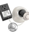 Chrome Air Switch With Controller For Sink Spot Resistant Stainless Finish No Fuss In Sink Hole Install Durable Button For Garbage Disposal Or Faucet Activation ARC 4200 CHSRS