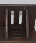 Webbed Angle Plate Eight Inch Wide Five Inch Deep Six Inch High With Machined Finish Durable Cast Iron Construction Fifteen Sixteenth Inch Plate Thickness Two Webs Four Slots At Nine Sixteenth Inch Each For Precise Workholding On Milling Machines And front view