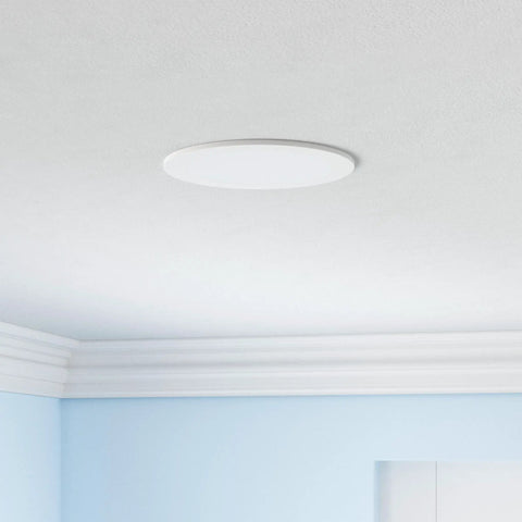 Ceiling view of Six Pack Ultra Thin 6 Inch LED Recessed Downlights With Adjustable Color Temperature 3000K 4000K 5000K, Dimmable 15W, CRI90, White
