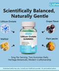 Lithium Orotate 5mg Gummies For Mood Support And Stress Management Vegan Sugar Free Non GMO Gluten Free Grape Flavor 60 Count