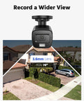 4 Pack 1080P HD Security Cameras For Outdoor And Indoor Use With 1920TVL, IP66 Waterproof showing wider FOV 78° view