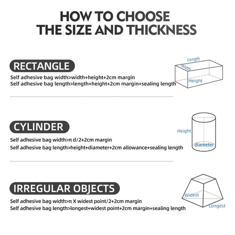 How to choose size for Self Sealing Clear 6 By 9 Inch Cellophane Bags Pack Of 200 For Cookies Snacks Bakery Gifts Envelopes Small Parts With Resealable Adhesive And Scalloped Edges For Easy Grab-And-Go Packaging.