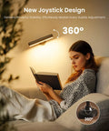 Wireless Rechargeable Wall Sconces Featuring 7500mAh Battery Power adjustable for cozy reading with 360° joystick design.