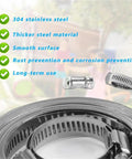 Top Tier 2 Pack Adjustable Hose Clamps Made From Real 304 Stainless Steel For Heavy Duty Fastener Work That Won Slip Or Corrode On Your Rides And Projects, 304 stainless steel hose clamp set