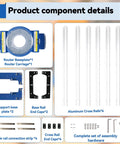Flat Sled System components for precise router trimming and planing, aluminum rails, router baseplate, and assembly hardware.