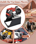 Heavy Duty Alloy Steel Portable Band Saw Stand for 2729-20 Milwaukee Portable Bandsaw, 2 In 1 Versatile Table shown in various settings