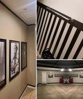 No Fuss Black Wood Grain Peel And Stick Border Wallpaper Waterproof Self Adhesive For Kitchen And Bathroom 10 Meter Long 4 Inch Wide With Cutting Grid Easy To Install Removable Decor Perfect For Any Room Or Hallway Use In Living Room Or Dining Area installed in a hallway and garage interior