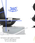 4 Inch Adjustable Eyeball LED Recessed Gimbal Light 9W 120V with 360-degree rotation and 80-degree tilt features.