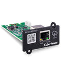 RCCARD100 Cloud Monitoring Card for UPS Systems with Remote Management via PowerPanel Cloud, shown with ports and QR code