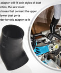 Miter Saw Vacuum Adapter 1 7/8 Inch For Dust Collection On Chop Saws And Shop Vac Attachments Elbow Connector For Construction Saws Fits Standard 1 7/8 Inch Vacuums Pro Grade DIY Friendly