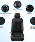 Chill Out Behind The Wheel With This Universal Fit Ventilated Car Seat Cover Packing Quick Three Speed Cooling Fans And Super Breezy Leather Mesh That Keeps You Crisp And Comfy All Summer Long, featuring anti-slip bottom and wireless control.
