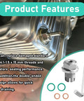 Get Your Car Running Smooth With This Heavy Duty Oversize M14 Piggyback Self Tapping Oil Drain Plug Repair Kit To Fix Stripped Threads And Stop Leaks Fast Without Costly Pan Replacements Or Drippy Engine Oils. M14 stainless steel oil drain plug kit in oil pan