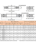 Technical diagram of Crossed Roller Bearing RU28 RU42 RU66 RU85 RU124 RU148 P5 Precision Dope With Integrated Inner Outer Type GCR15