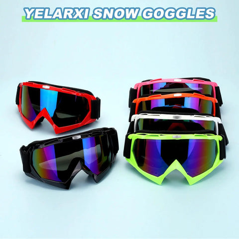OTG Ski Goggles For Over Glasses With Anti Fog Lenses, Colorful Lenses And Fluorescent Frames, 2 Pack displayed in various colors