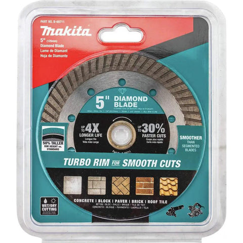 B-69711 5 Inch Diamond Blade Turbo General Purpose For Concrete Block Brick Pavers Roof Tiles package front view