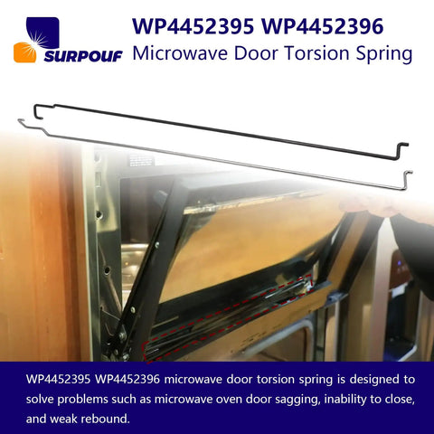 Microwave Door Torsion Spring Kit Left And Right Stainless Steel Models For KitchenAid Whirlpool Microwaves Replacement