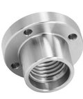 Heavy Duty Alloy Steel Wood Lathe Faceplate With 2 Inch Build Fits 1 X 8 TPI Spindle showing threaded inner design and mounting holes.