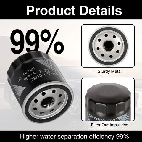 Three Piece Engine Oil Filter Set With Drain Plug Washers For Toyota Corolla Camry Prius Yaris Matrix Fits 1992 To 2021 Replacement Kit