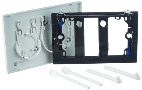 Sigma20 Dual Flush Actuator Plate 1.6/0.8 GPF White Polished Chrome Finish For UP320 Cisterns Replacement Part kit components