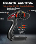 Remote control for All Terrain RC Truck For Adults And Kids, 4WD Waterproof Remote Control Car with rate-limiting features.