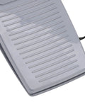 Top Shelf Foot Controller Pedal For Home Sewing Machines With Attached Cord Dead Even Speed Control Compatible With Eversewn Singer Huskystar Models Ironclad Replacement Piece, gray pedal surface with textured design.
